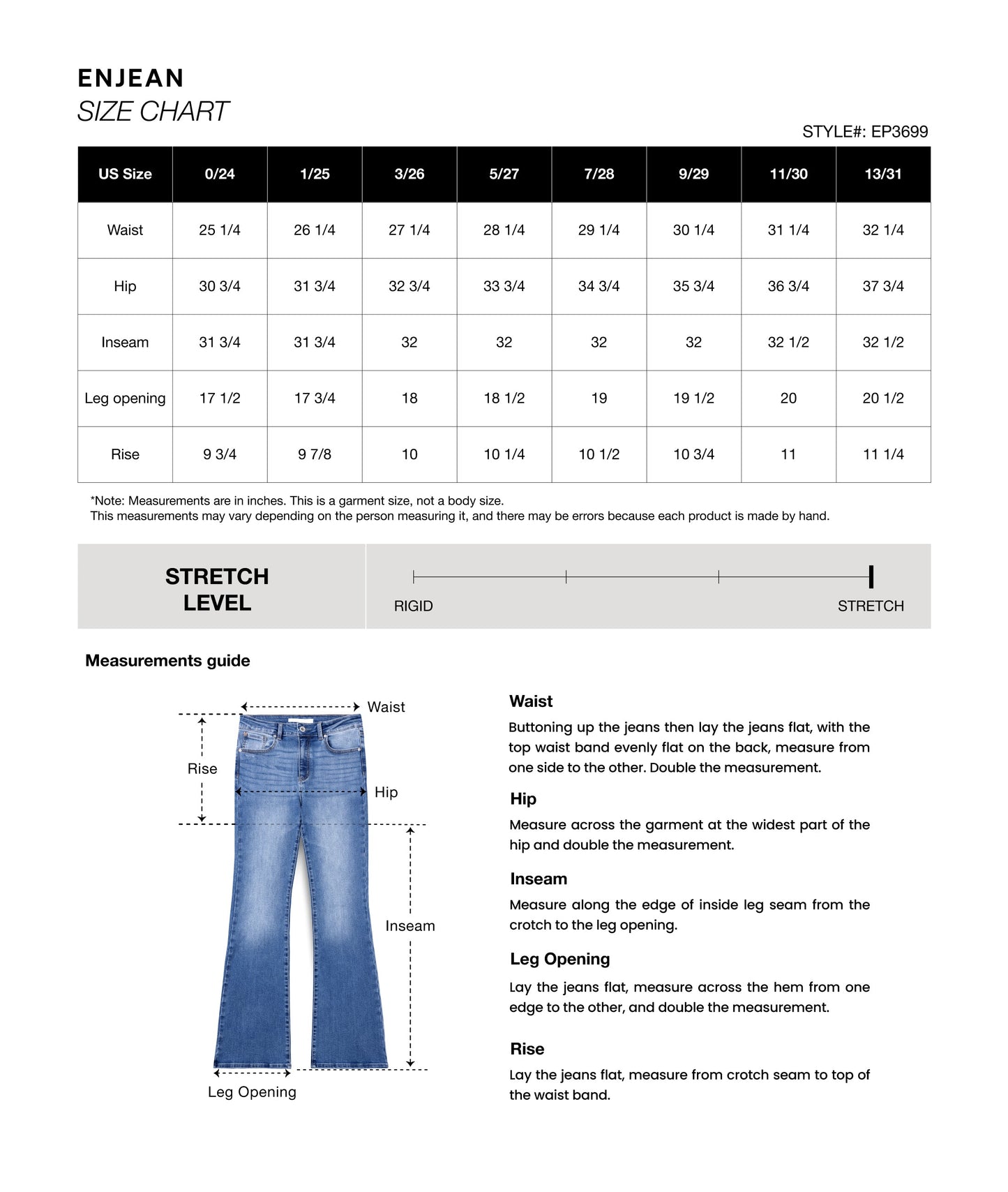 High Rise Hip Padded Bootcut