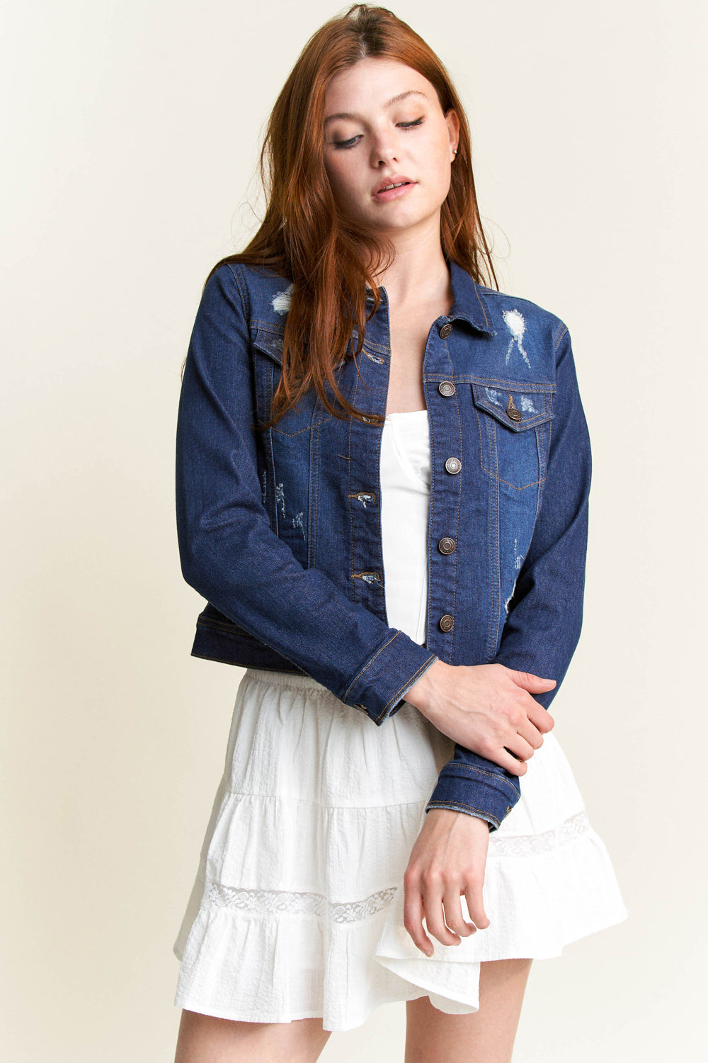 Classic Destructed Denim Jacket