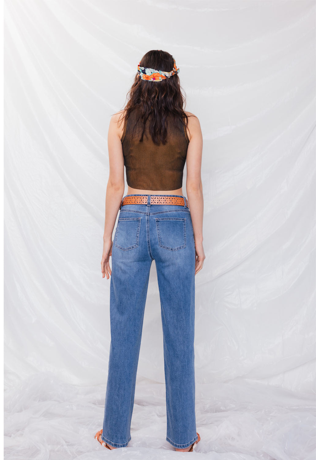 High Rise Wide Leg Straight Jeans