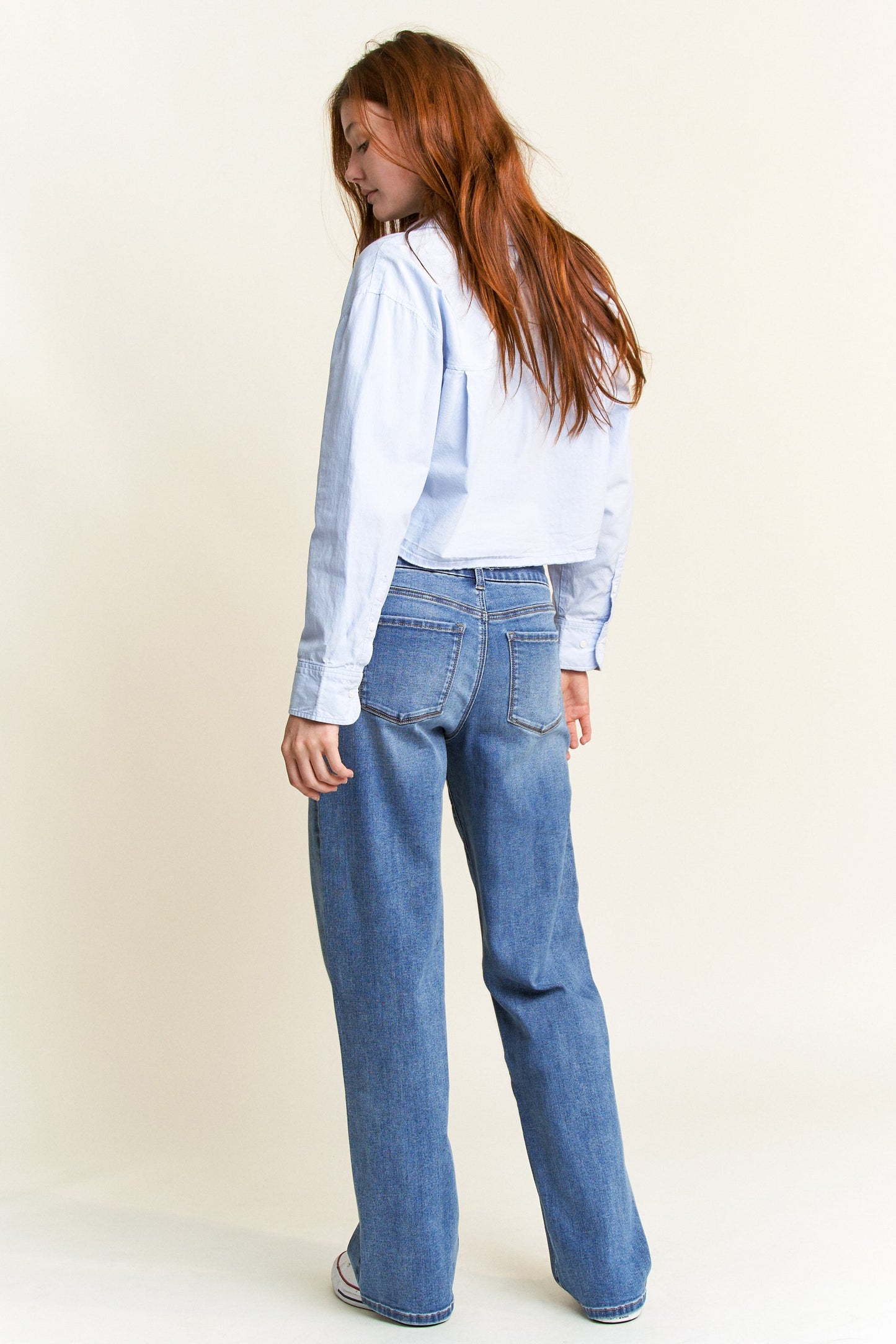 Mid Waist Loose Straight