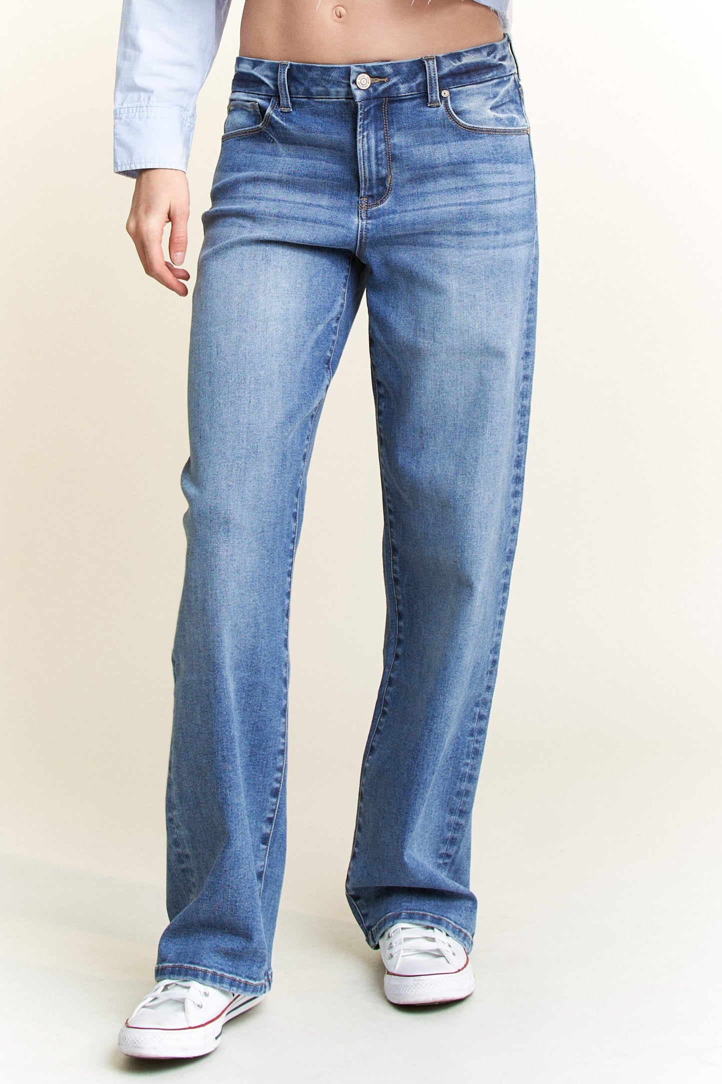 Mid Waist Loose Straight