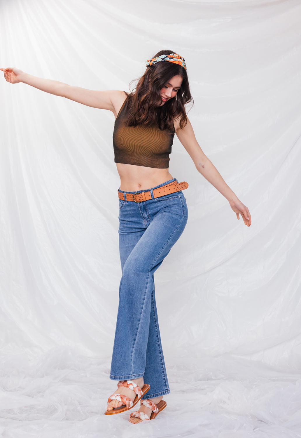 High Rise Wide Leg Straight Jeans