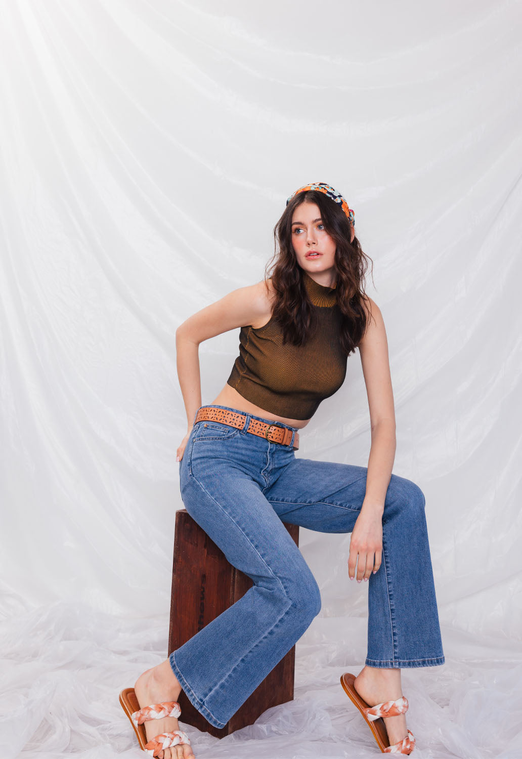 High Rise Wide Leg Straight Jeans