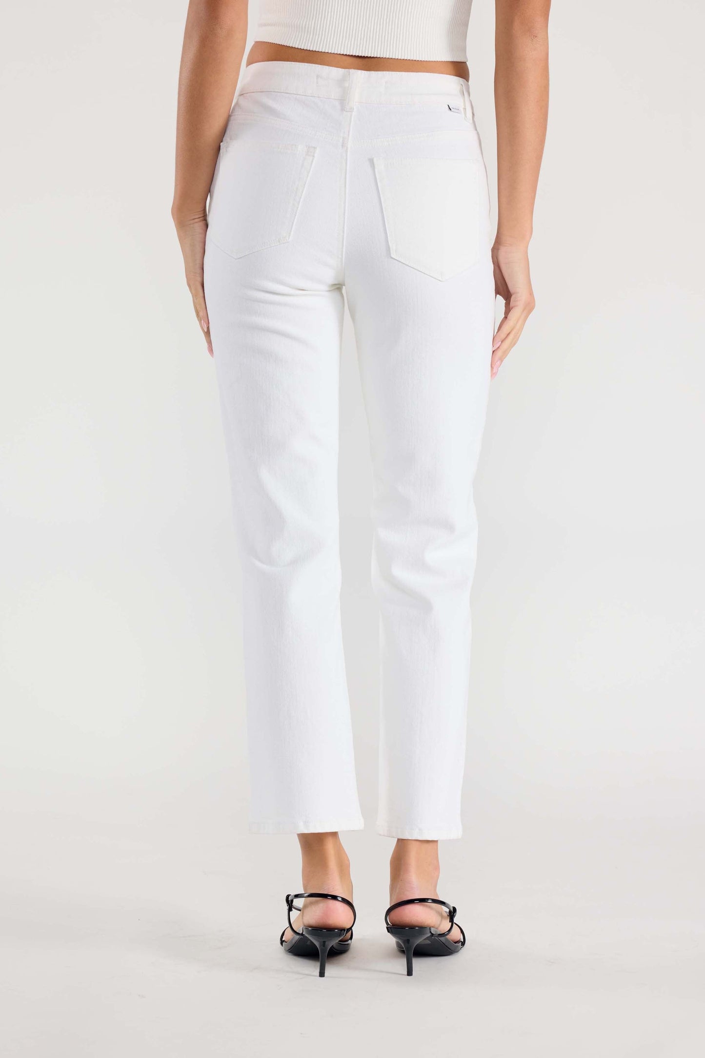 Basic White Straight Regular Hem