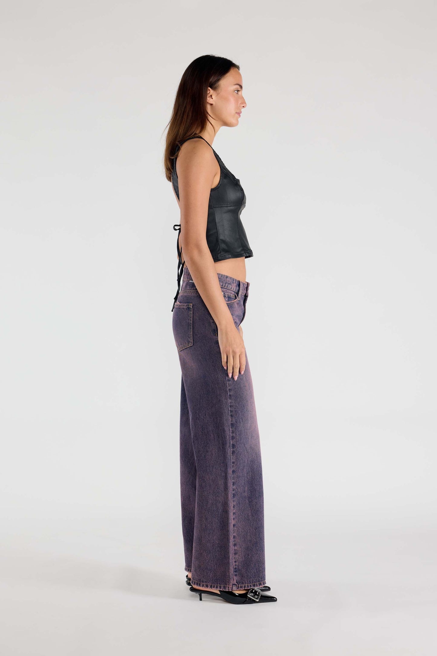 Mid Waist Relaxed Wide Leg Jeans
