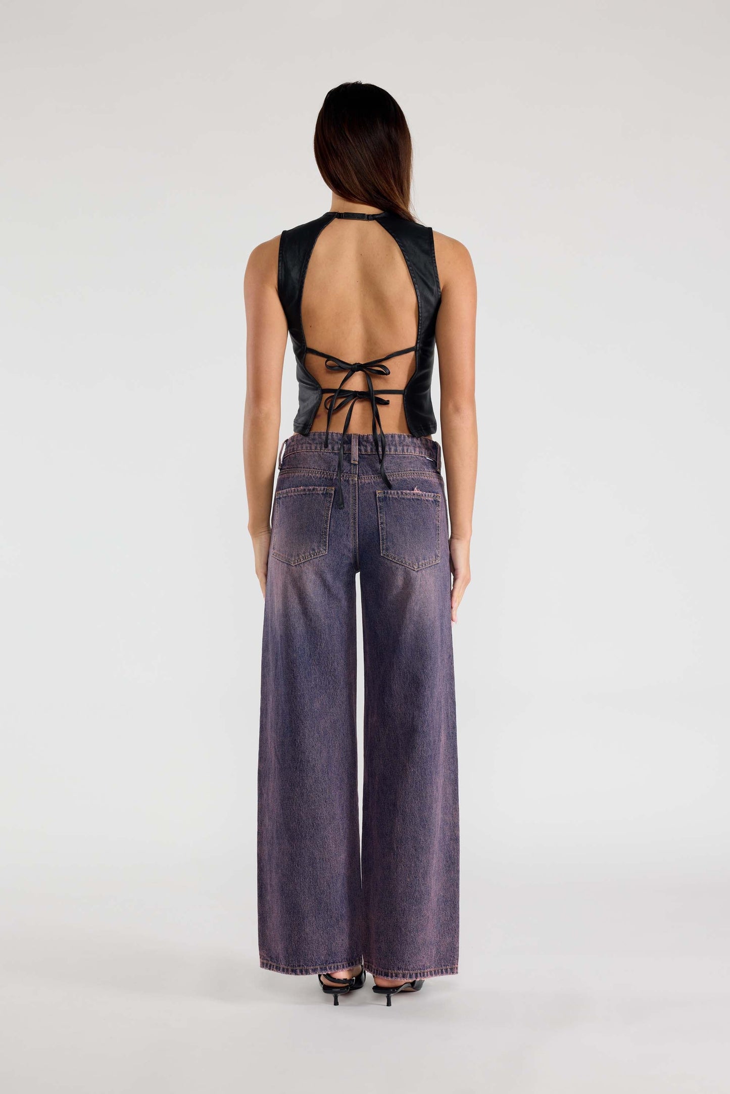 Mid Waist Relaxed Wide Leg Jeans