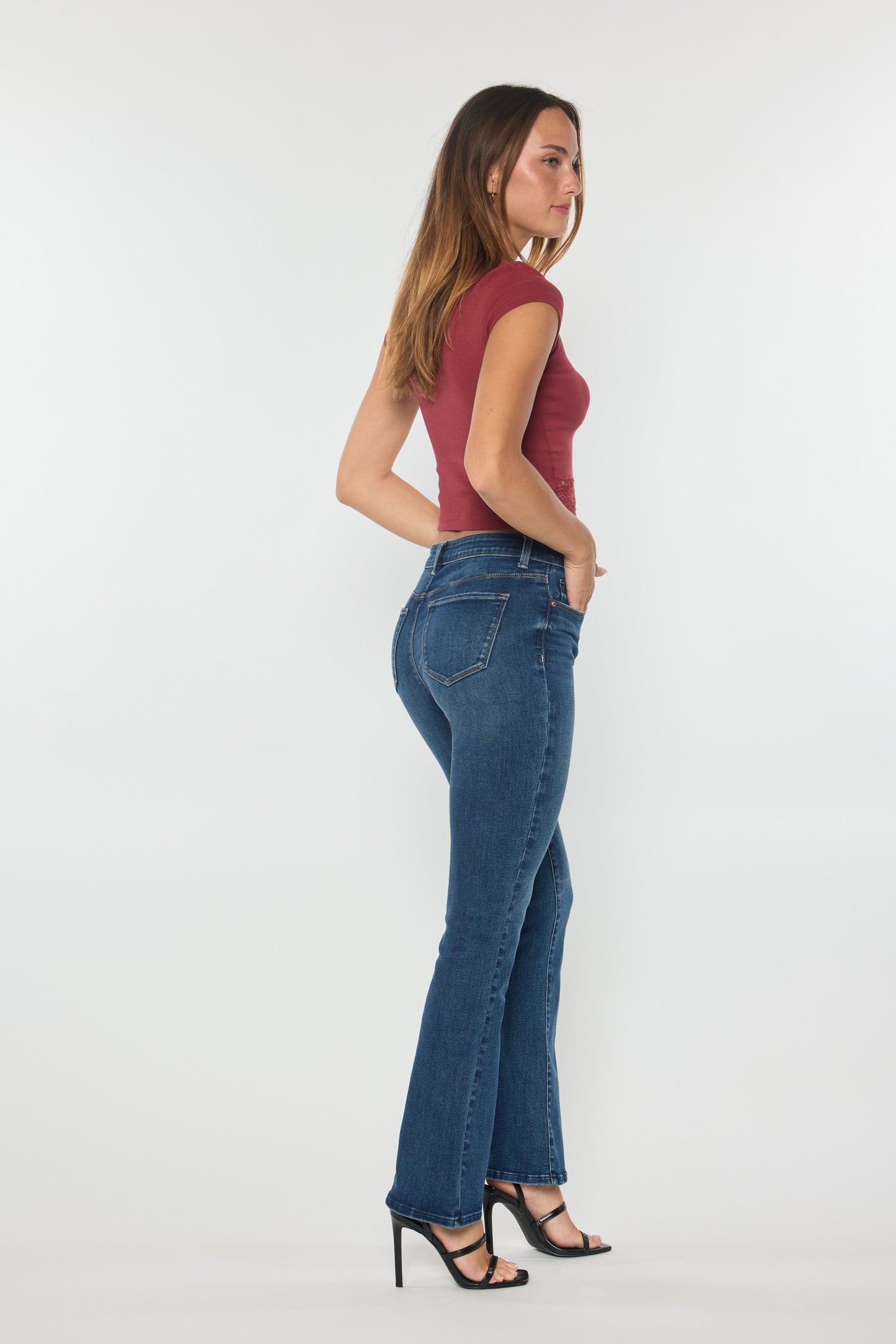 High Rise Hip Padded Bootcut