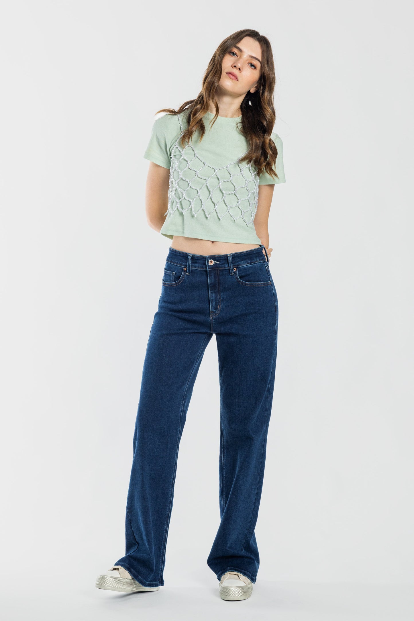 Mid Waist Relaxed Wide Leg