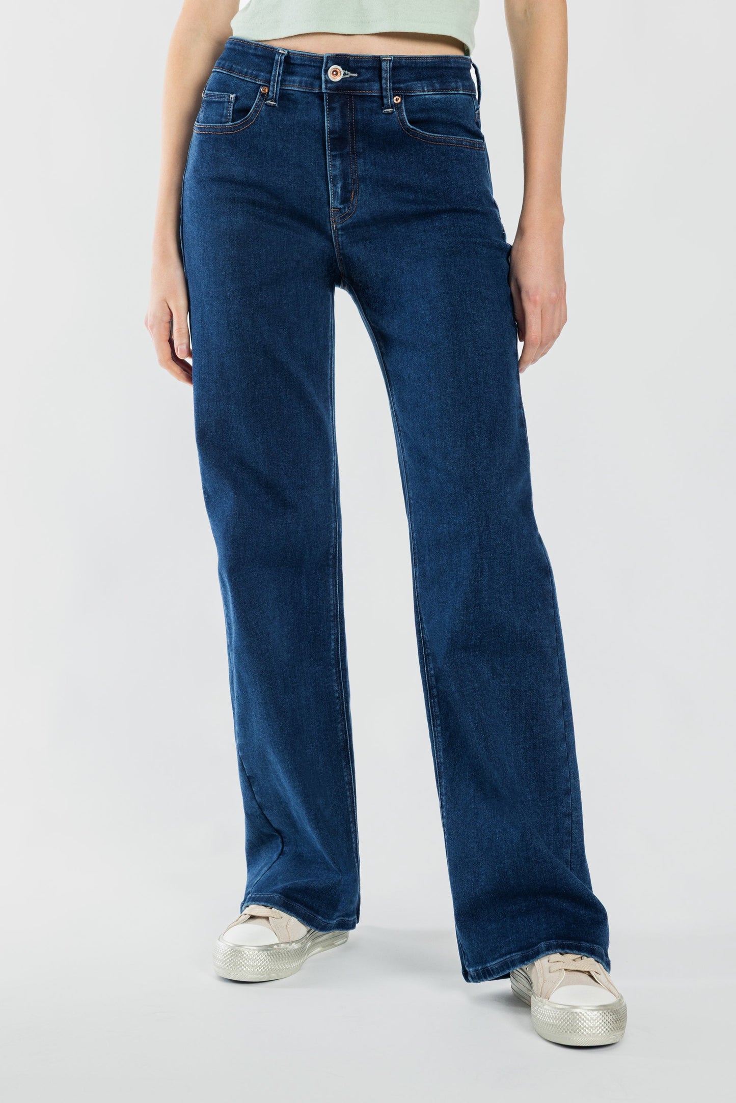 Mid Waist Relaxed Wide Leg