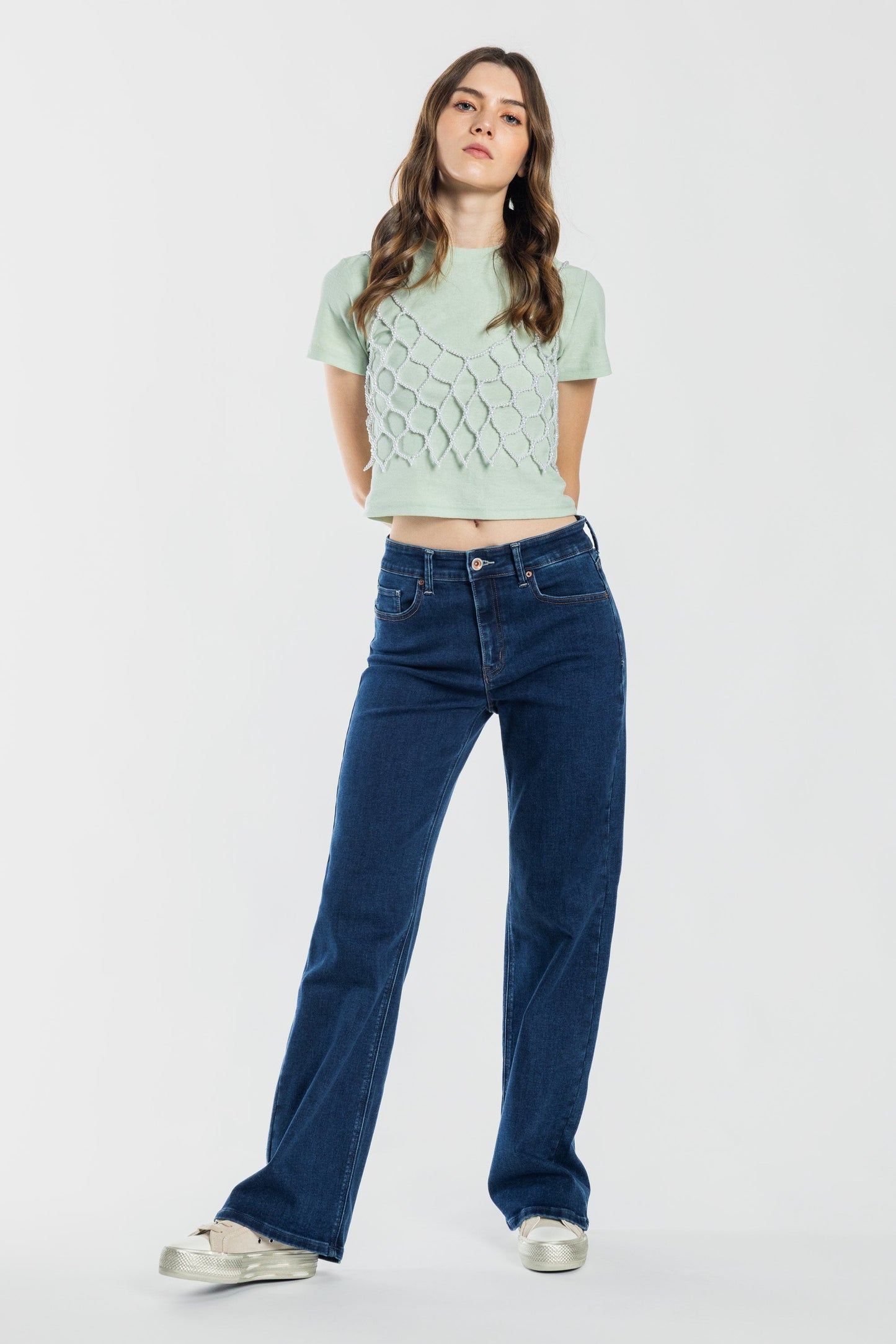 Mid Waist Relaxed Wide Leg