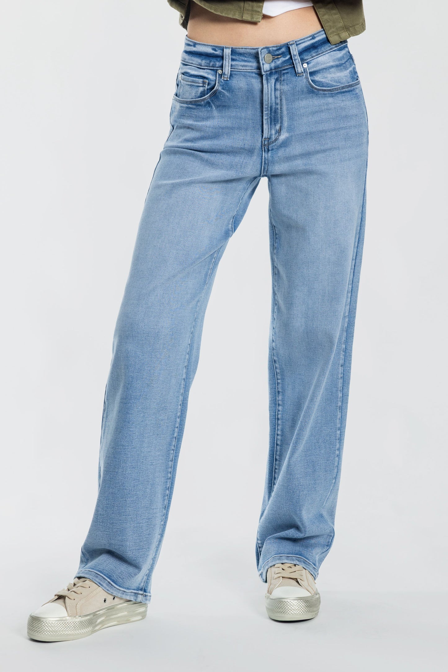 Mid Waist Loose Straight
