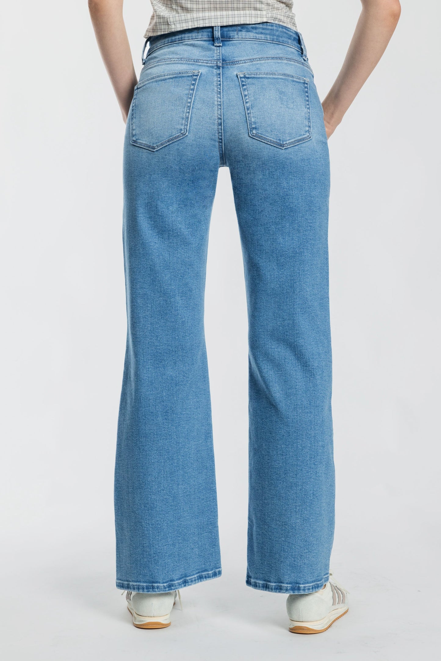 High Rise Destructed Wide Leg
