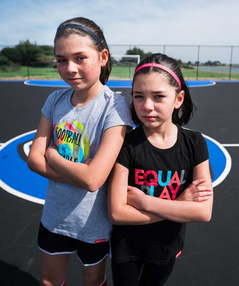 Equal Play Girls' Black T Shirt